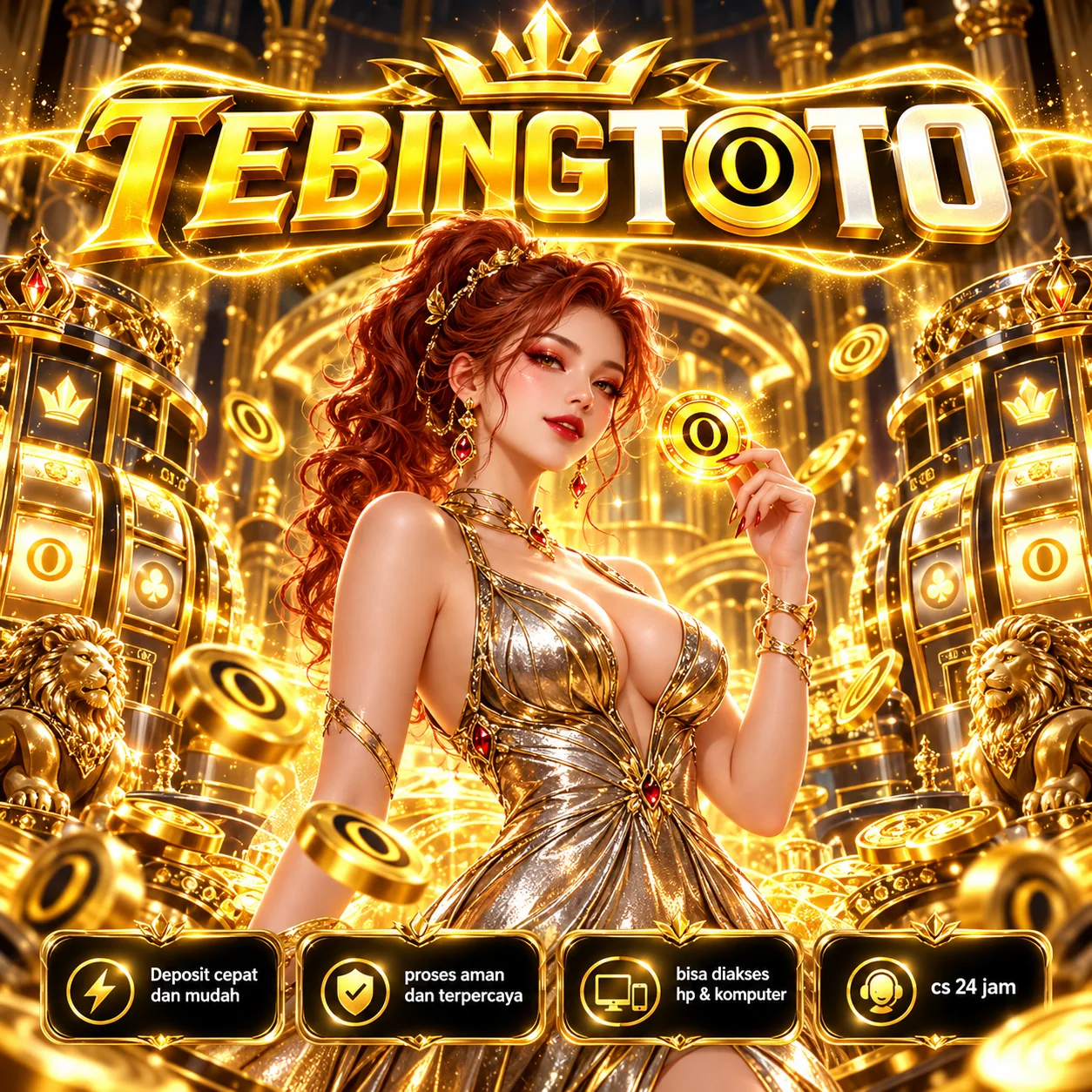Ilustrasi TEBINGTOTO SUPER untuk beranda, banner persegi